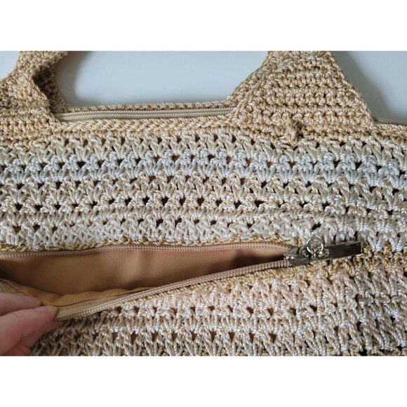 The Sak Crochet Shoulder Bag With Zipper Closure Beachy summer Tiny Flaw - Picture 4 of 12